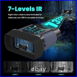 Night Vision Binoculars for Adults & Kids 4.5'' Screen Infrared Night Grey