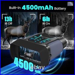 Night Vision Binoculars for Adults & Kids 4.5'' Screen Infrared Night Grey