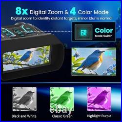 Night Vision Binoculars for Adults & Kids 4.5'' Screen Infrared Night Grey