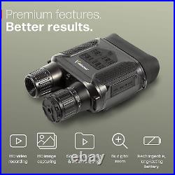 Night Vision Binoculars with 8X Digital Zoom 64 GB Memory Card Infrared Goggle