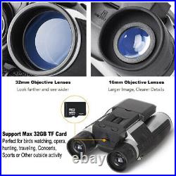 Night Vision Binoculars with LCD Screen, Day/Night Video Recording BAK4 Optics