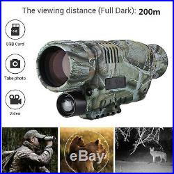 Night Vision Cam Monocular 200M full darkness IR Surveillance Gen Binoculars