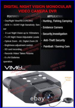 Night Vision Camera Best Binoculars Hunting Monocular Gaming Scout Recorder