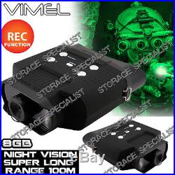 Night Vision Camera Goggles Binocular Monocular Hunting Digital NV Security 8GB