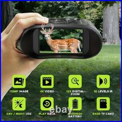 Night Vision Goggles, 112 MP 4K Night Vision Binoculars, 12X Zoom & 5000mAh B