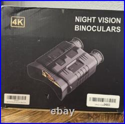 Night Vision Goggles 4K Binoculars 10X Digital Zoom Save Photos-Videos 64GB