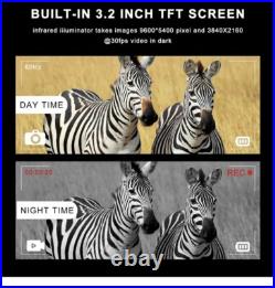 Night Vision Goggles 4K Binoculars 10X Digital Zoom Save Photos-Videos 64GB