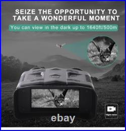 Night Vision Goggles 4K Binoculars 10X Digital Zoom Save Photos-Videos 64GB