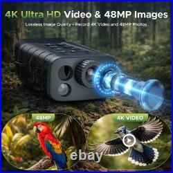 Night Vision Goggles 4K Binoculars with Rangefinder 5000mAH for Wildlife 18XZoom