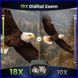 Night Vision Goggles 4K Binoculars with Rangefinder 5000mAH for Wildlife 18XZoom