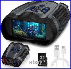 Night Vision Goggles, 4K Infrared Binoculars with Camera, 9 Gear Night Vision