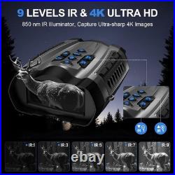 Night Vision Goggles, 4K Infrared Binoculars with Camera, 9 Gear Night Vision