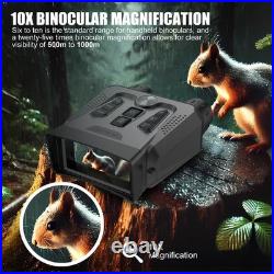 Night Vision Goggles 4K Night Vision Binoculars 10X Digital Zoom, 3'' HD Sc