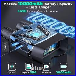 Night Vision Goggles 58MP Full-Color 4K Night Vision Binoculars with 10000mAh Night Vision Goggles 58MP Full-Color 4K Night Vision Binoculars with 10000mAh