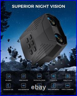 Night Vision Goggles 5K Night Vision Binoculars for Adults, 5000mAh Recharg