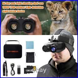 Night Vision Goggles Binoculars Digital IR Head Mounted Hunting Rechargeable