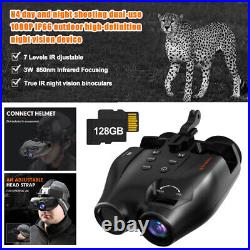 Night Vision Goggles Binoculars Digital IR Head Mounted Hunting Rechargeable