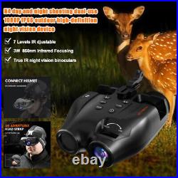 Night Vision Goggles Binoculars Digital IR Head Mounted Hunting Rechargeable NEW Night Vision Goggles Binoculars Digital IR Head Mounted Hunting Rechargeable NEW