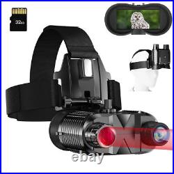 Night Vision Goggles Binoculars FHD Digital IR Head Mounted Hunting Rechargeable
