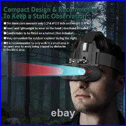 Night Vision Goggles Binoculars FHD Digital IR Head Mounted Hunting Rechargeable