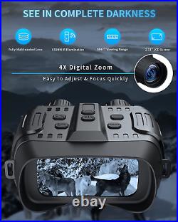 Night Vision Goggles Binoculars with LCD Screen, TKWSER HD Infrared IR Digital &