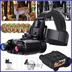 Night Vision Goggles Head Mounted Binoculars 4X HD Infrared Outdoor for Hunting