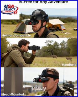Night Vision Goggles, Head-Mounted Rechargeable Binoculars, 3 Screen Digital In