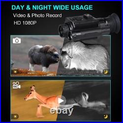 Night Vision Goggles Head or Helmet Mounted Monocular 1080P HD Photo Black