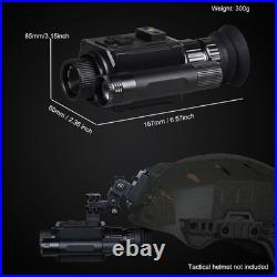 Night Vision Goggles Head or Helmet Mounted Monocular 1080P HD Photo Black
