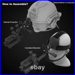 Night Vision Goggles Head or Helmet Mounted Monocular 1080P HD Photo and Vi Night Vision Goggles Head or Helmet Mounted Monocular 1080P HD Photo and Vi