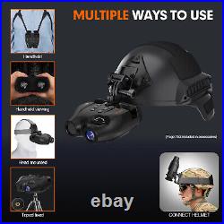 Night Vision Goggles Helmet &Head Mounted Binoculars Digital Infrared GogglesBA