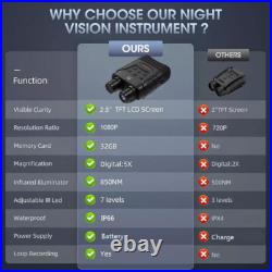 Night Vision Goggles Infrared Digital Binoculars For Total Darkness Surveillance