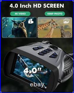 Night Vision Goggles, Night Vision Binoculars 4K, 4.0 HD Screen Binoculars