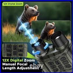 Night Vision Goggles for Adults, 112 MP 4K Night Vision Binoculars 12X Zoom & Night Vision Goggles for Adults, 112 MP 4K Night Vision Binoculars 12X Zoom &