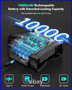 Night Vision Goggles for Adults, 3.99 HD Screen, 10000mAh Rechargeable Night