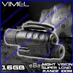 Night Vision Hunting Camera 16GB Binocular Monocular Digital NV Game Recorder