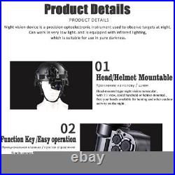 Night Vision IR Helmet Head Mount Monocular WIFI Infrared Goggles IP66 Telescope Night Vision IR Helmet Head Mount Monocular WIFI Infrared Goggles IP66 Telescope