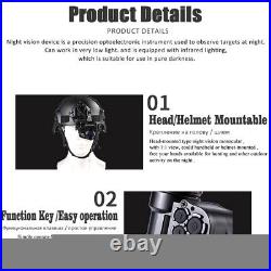 Night Vision IR Helmet Head Mount Monocular WIFI Infrared Goggles IP66 Telescope