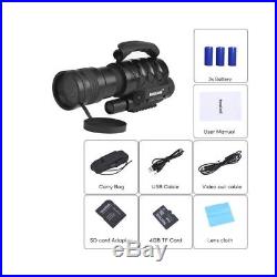 Night Vision Ir Camera Monocular 7x Zoom 1000m Weatherproof 16gb Sony CCD Sensor