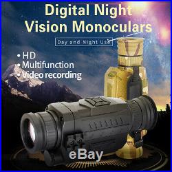 Night Vision Monocular 200m Range Scope 5X Infrared Digital Camera Video