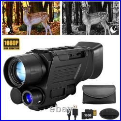 Night Vision Monocular 850NM With Video Recording Hunting Scope AU