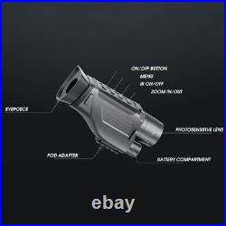 Night Vision Monocular 850NM With Video Recording Hunting Scope AU