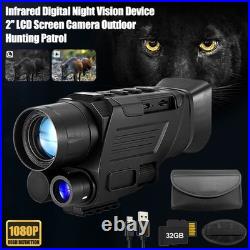 Night Vision Monocular 850NM With Video Recording Hunting Scope AU