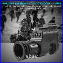 Night Vision Monocular 850nm Laser IR Optics Rifle Scope Hunting Camera Recorder