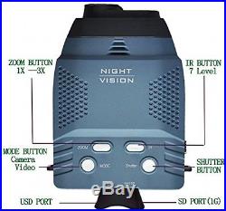 Night Vision Monocular Blue Infrared Illuminator Video Recording Picture 328 ft Night Vision Monocular Blue Infrared Illuminator Video Recording Picture 328 ft