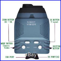 Night Vision Monocular, Blue-infrared Illuminator Allows Viewing in the Dark