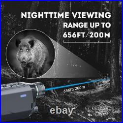 Night Vision Monocular, Digital Night Vision Goggles for Wildlife Viewing, Hu