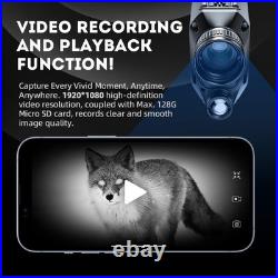 Night Vision Monocular, Digital Night Vision Goggles for Wildlife Viewing, Hu