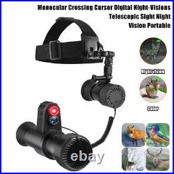 Night Vision Monocular Goggles Head Mount 850nm Infrared Hunting Scope 4xZoom