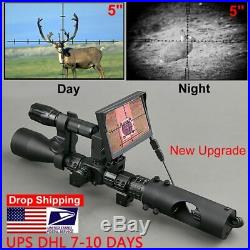 Night Vision Riflescope Hunting Scopes Optics Sight Tactical 850nm Infrared LED
